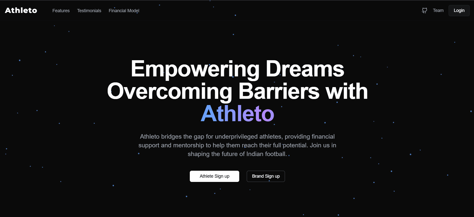 Athleto: Empowering Underprivileged Athletes